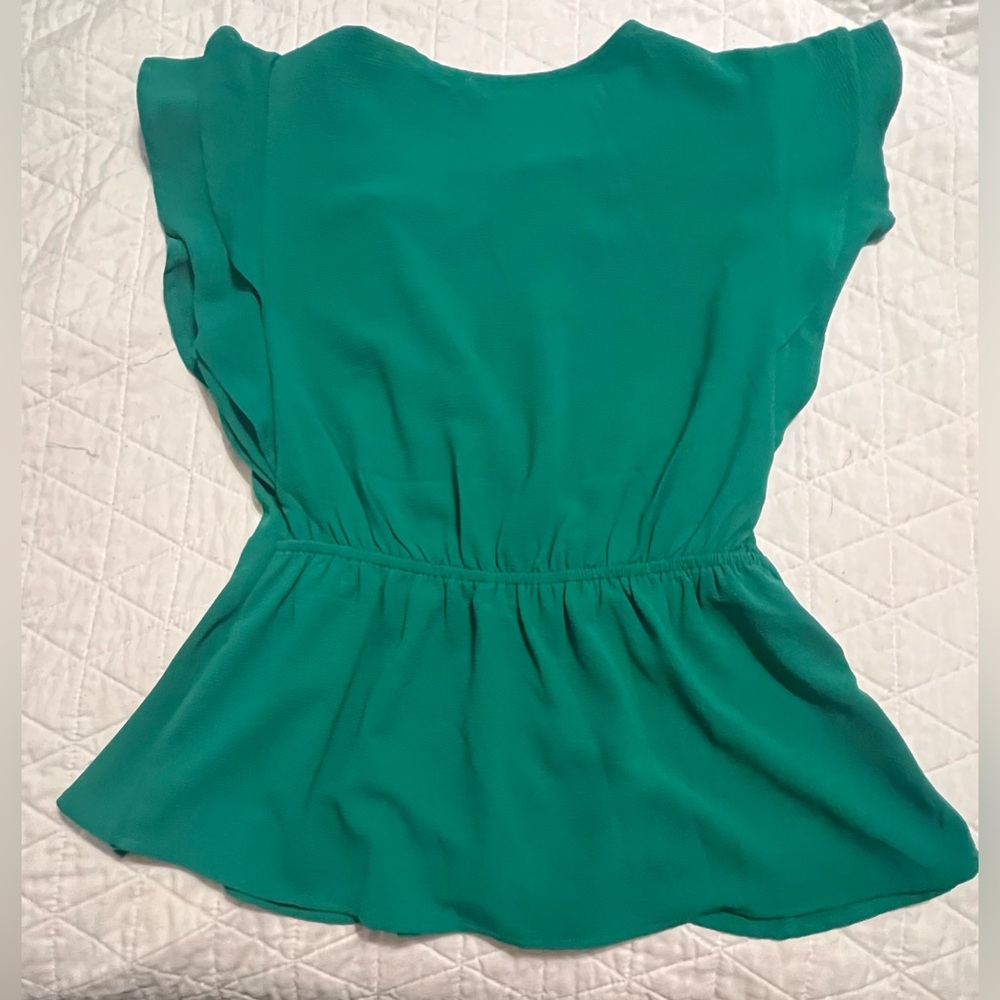 Monteau Flutter Sleeve Blouse Top with Side Bow Size Med - Picture 5 of 8